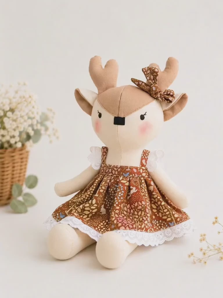 Reindeer Fabric Doll